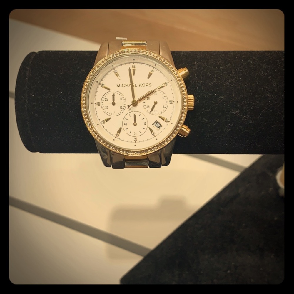 Michael Kors two-tone silver gold watch